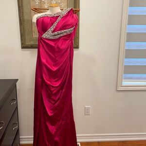 Rostan pink gown with crystals